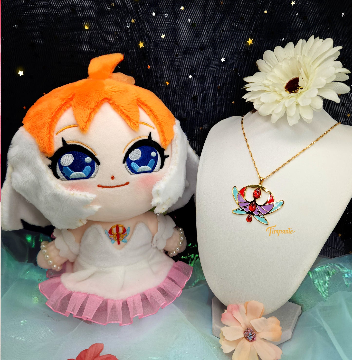 Princess Tutu plush and necklace set